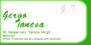 gergo tancsa business card