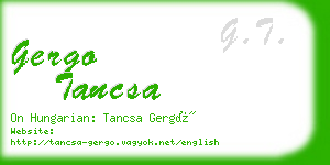 gergo tancsa business card
